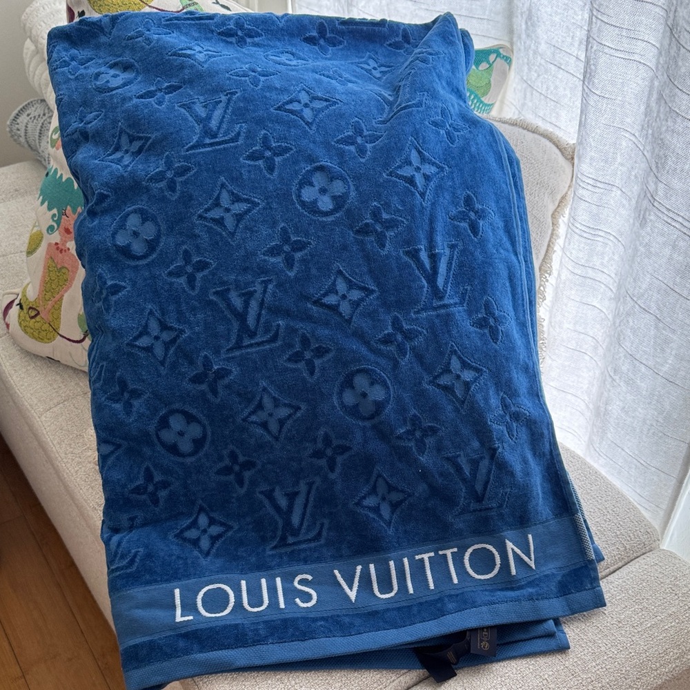Louis Vuitton Deep Blue Monogram Towel